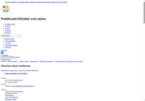 Zobrazit webové stránky Mateřská škola Poděbrady