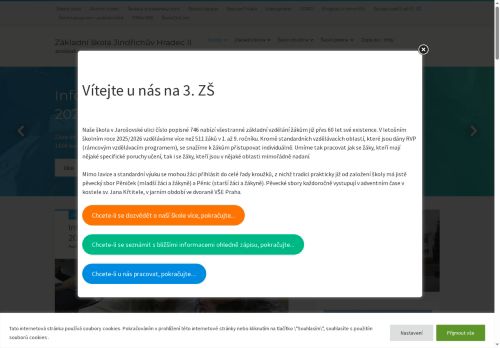 Webové stránky Základní škola Jindřichův Hradec II, Jarošovská 746, Jindřichův Hradec