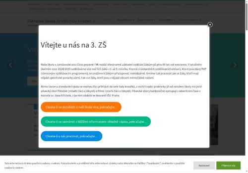 Webové stránky Základní škola Jindřichův Hradec II, Jarošovská 746, Jindřichův Hradec
