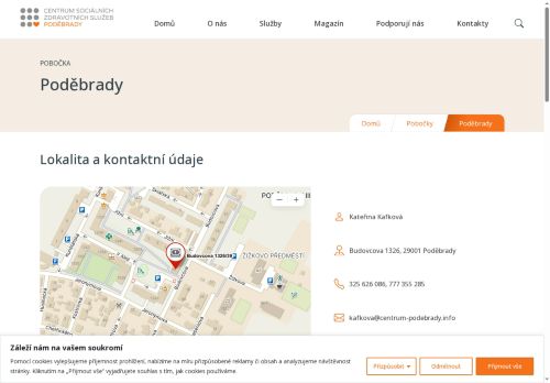 Zobrazit webové stránky Centrum sociálních zdravotních služeb Poděbrady