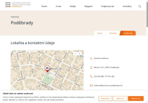 Zobrazit webové stránky Centrum sociálních zdravotních služeb Poděbrady