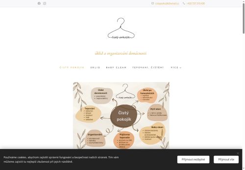 Webové stránky Čistý pokojík, Brno