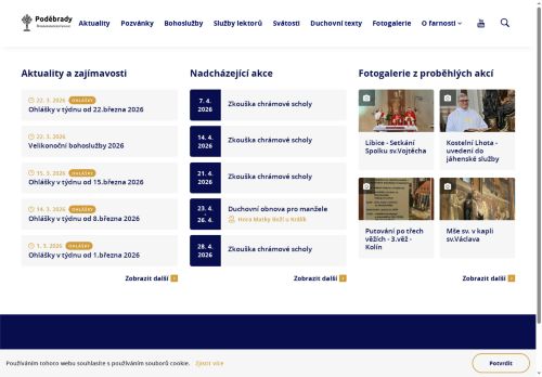 Zobrazit webové stránky Římskokatolická farnost - proboštství Poděbrady