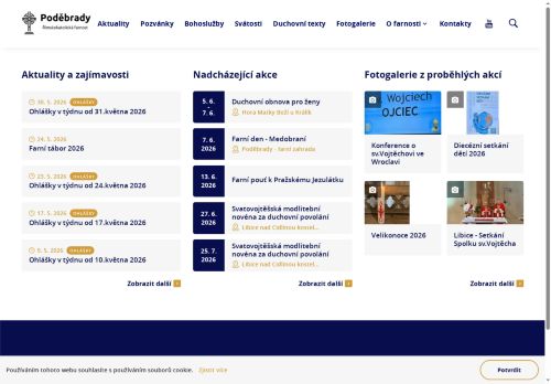 Zobrazit webové stránky Římskokatolická farnost - proboštství Poděbrady