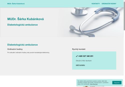 Zobrazit webové stránky Diabetologická ambulance - MUDr. Šárka Kubánková