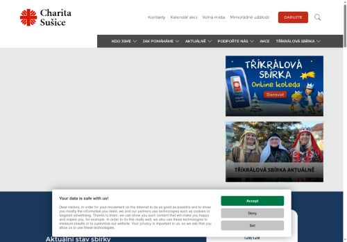 Charita Sušice nabízí práci na pozici SOCIÁLNÍ PRACOVNÍK (M/Ž) v obci Sušice