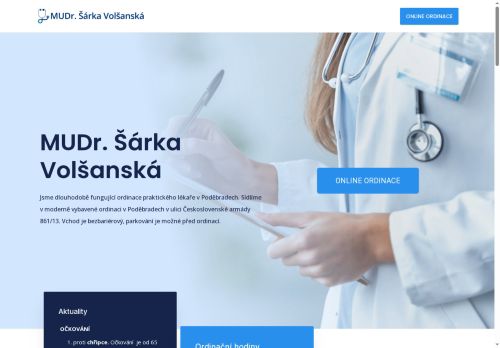 Zobrazit webové stránky Praktický lékař pro dospělé - MUDr. Šárka Volšanská