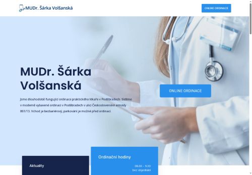Zobrazit webové stránky Praktický lékař pro dospělé - MUDr. Šárka Volšanská