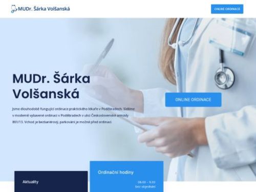 Praktický lékař pro dospělé - MUDr. Šárka Volšanská