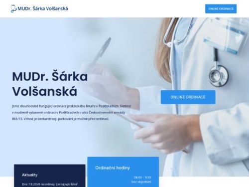 Praktický lékař pro dospělé - MUDr. Šárka Volšanská