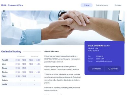 Praktický lékař pro dospělé - MUDr. Věra Pinkavová