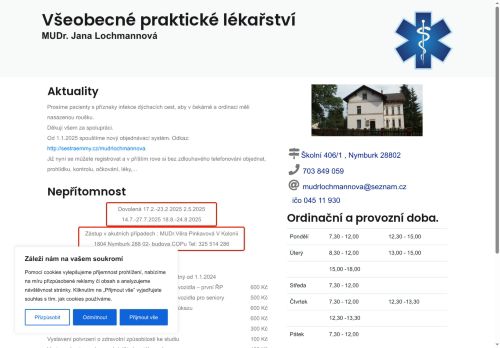 Zobrazit webové stránky Praktický lékař pro dospělé - MUDr. Jana Lochmannová