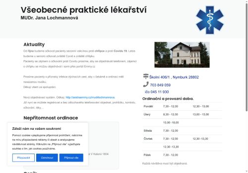 Zobrazit webové stránky Praktický lékař pro dospělé - MUDr. Jana Lochmannová