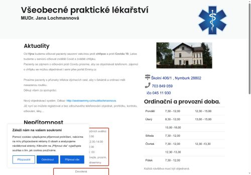 Zobrazit webové stránky Praktický lékař pro dospělé - MUDr. Jana Lochmannová