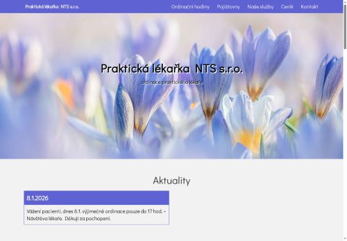 Zobrazit webové stránky Praktický lékař pro dospělé NTS s.r.o. - MUDr. Nikola Tomanová Sojková