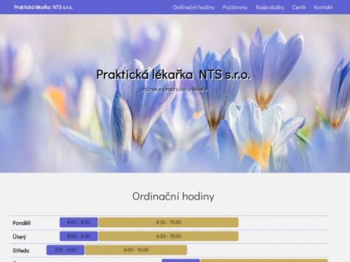 Praktický lékař pro dospělé NTS s.r.o. - MUDr. Nikola Tomanová Sojková