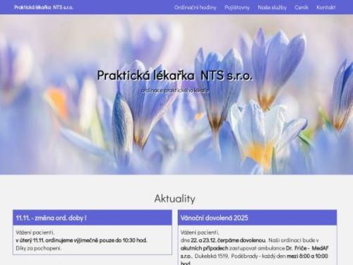 Praktický lékař pro dospělé NTS s.r.o. - MUDr. Nikola Tomanová Sojková