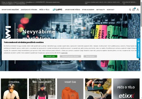 Webové stránky LAWI sport s.r.o., Dobrovice