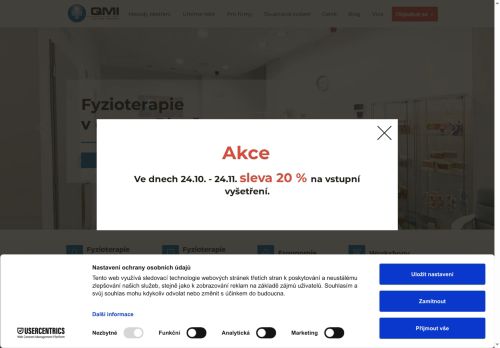 Zobrazit webové stránky Fyzioterapie - QMI Centrum prevence