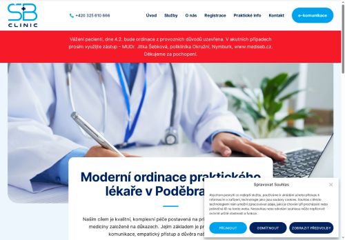 Zobrazit webové stránky Praktický lékař pro dospělé SB Clinic