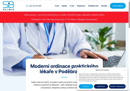 Zobrazit webové stránky Praktický lékař pro dospělé SB Clinic
