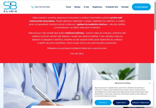 Zobrazit webové stránky Praktický lékař pro dospělé SB Clinic