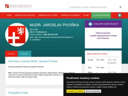 Praktický lékař pro dospělé - MUDr. Jaroslav Pivoňka