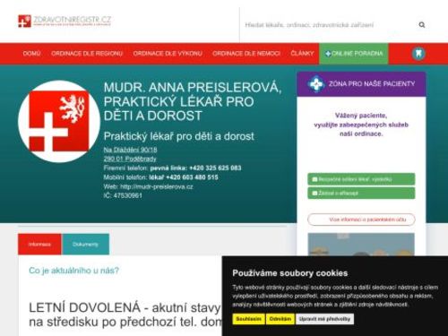 Praktický lékař pro děti a dorost - MUDr. Anna Preislerová