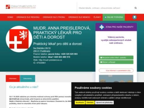 Praktický lékař pro děti a dorost - MUDr. Anna Preislerová