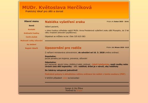 Zobrazit webové stránky Praktický lékař pro děti a dorost - MUDr. Květoslava Herčíková