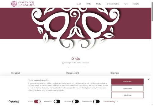 Zobrazit webové stránky Gynekologická ambulance - MUDr. Šárka Garayová