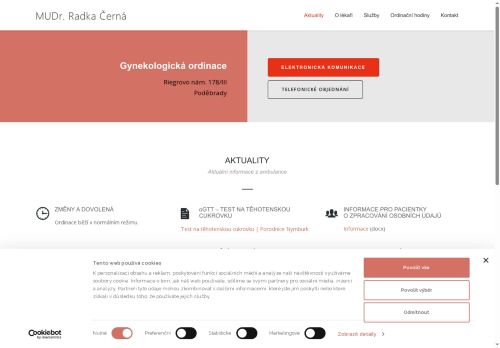 Zobrazit webové stránky Gynekologická ambulance - MUDr. Radka Černá