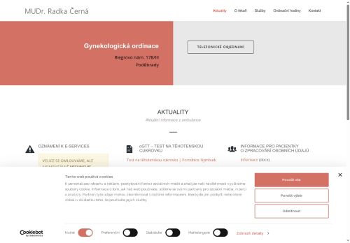 Zobrazit webové stránky Gynekologická ambulance - MUDr. Radka Černá