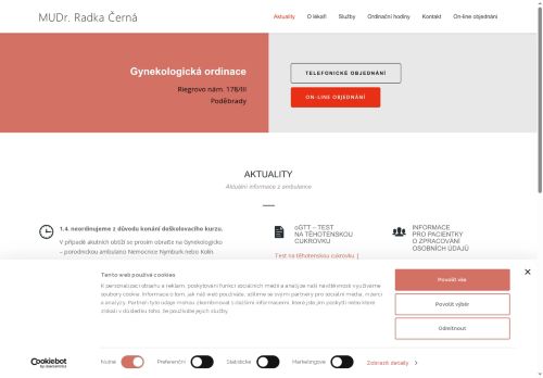 Zobrazit webové stránky Gynekologická ambulance - MUDr. Radka Černá