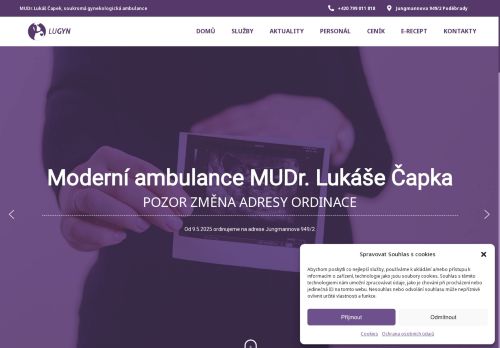 Zobrazit webové stránky Gynekologická ambulance - MUDr. Lukáš Čapek