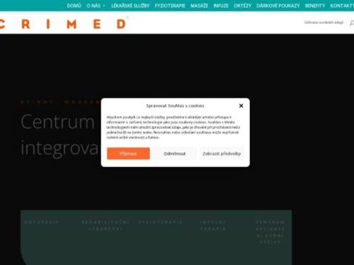 Centrum rehabilitace a integrované medicíny CRIMED - Dr. med. univ. Vlastimil Voráček, prim. MUDr. Monika Hliněná, MUDr. Jakub Vlk, MUDr. Miroslav Sinkule, MUDr. Petr Chládek, Ph.D