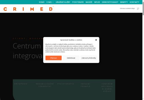 Zobrazit webové stránky Centrum rehabilitace a integrované medicíny CRIMED - Dr. med. univ. Vlastimil Voráček, prim. MUDr. Monika Hliněná, MUDr. Jakub Vlk, MUDr. Miroslav Sinkule, MUDr. Petr Chládek, Ph.D