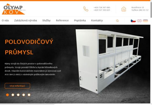 Webové stránky OLYMP - KOV, spol. s r.o., Rostěnice-Zvonovice