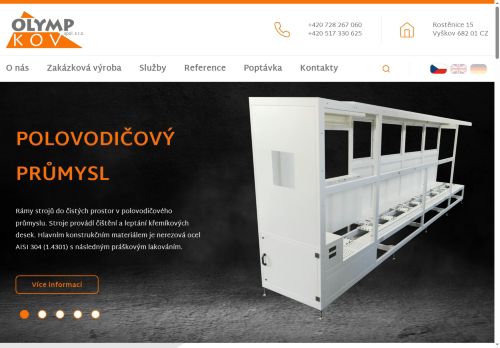 Webové stránky OLYMP - KOV, spol. s r.o., Rostěnice-Zvonovice