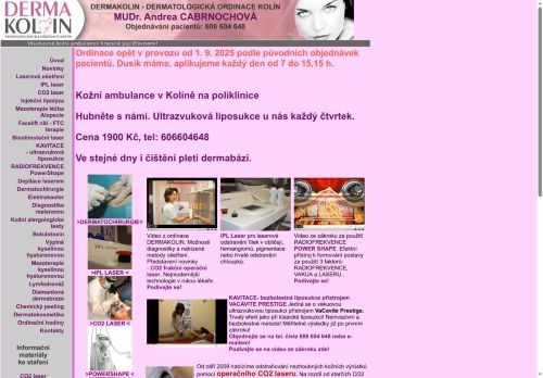 Zobrazit webové stránky Kožní ambulance - MUDr. Tetiana Malyukh