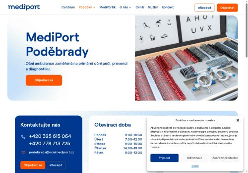 Zobrazit webové stránky Oční ambulance Mediport Poděbrady - MUDr. Miloslava Kupcová