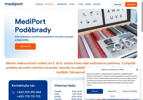 Zobrazit webové stránky Oční ambulance Mediport Poděbrady - MUDr. Miloslava Kupcová