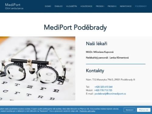 Oční ambulance Mediport Poděbrady - MUDr. Miloslava Kupcová