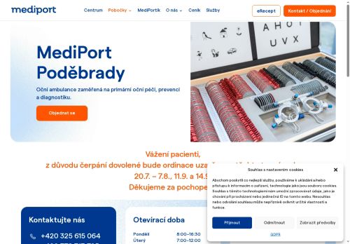 Zobrazit webové stránky Oční ambulance Mediport Poděbrady - MUDr. Miloslava Kupcová