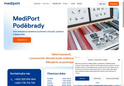 Zobrazit webové stránky Oční ambulance Mediport Poděbrady - MUDr. Miloslava Kupcová