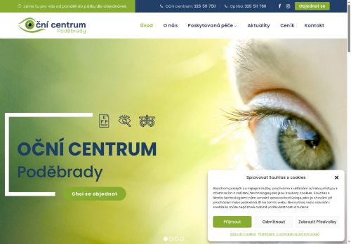 Zobrazit webové stránky Oční centrum Poděbrady - MUDr. Valér Vojník