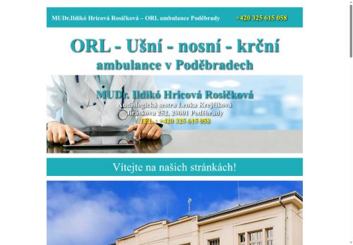 Zobrazit webové stránky ORL ambulance - MUDr. Ildikó Hricová Rosičková