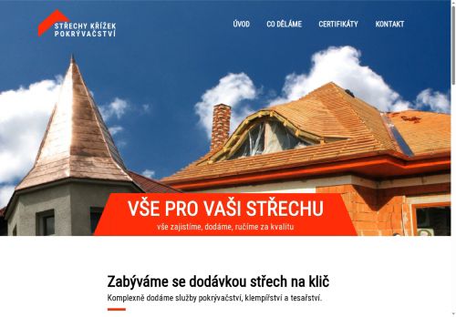 STŘECHY- Křížek s.r.o. nabízí práci na pozici Stavební montéři (m/ž) v obci Kolín