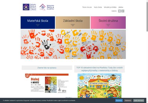 Webové stránky ZÁKLADNÍ ŠKOLA MARTINA LUTHERA, s.r.o., Plzeň