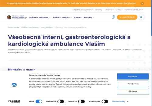 Zobrazit webové stránky Všeobecná interní, gastroenterologická a kardiologická ambulance Vlašim - Nemocnice Rudolfa a Stefanie Benešov - MUDr. Michal Oščipovský